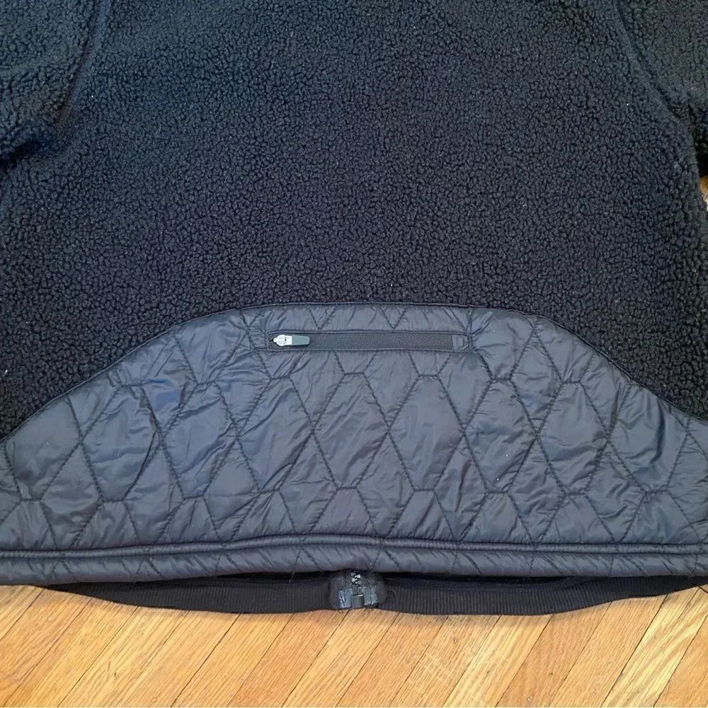 JoyLab black teddy zip up hooded jacket - Picture 6 of 11